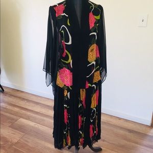 Harari silk vintage kimono top and skirt.